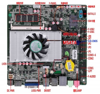 산업용PC, JECS-1037US21, Intel 1037U CPU, 2G RAM, 32G SSD, WinXP지원 산업용컴퓨터