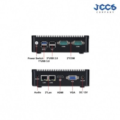 산업용컴퓨터, 미니PC블랙, JECS-J1900B, RAM 8G, SSD 64G, 팬리스